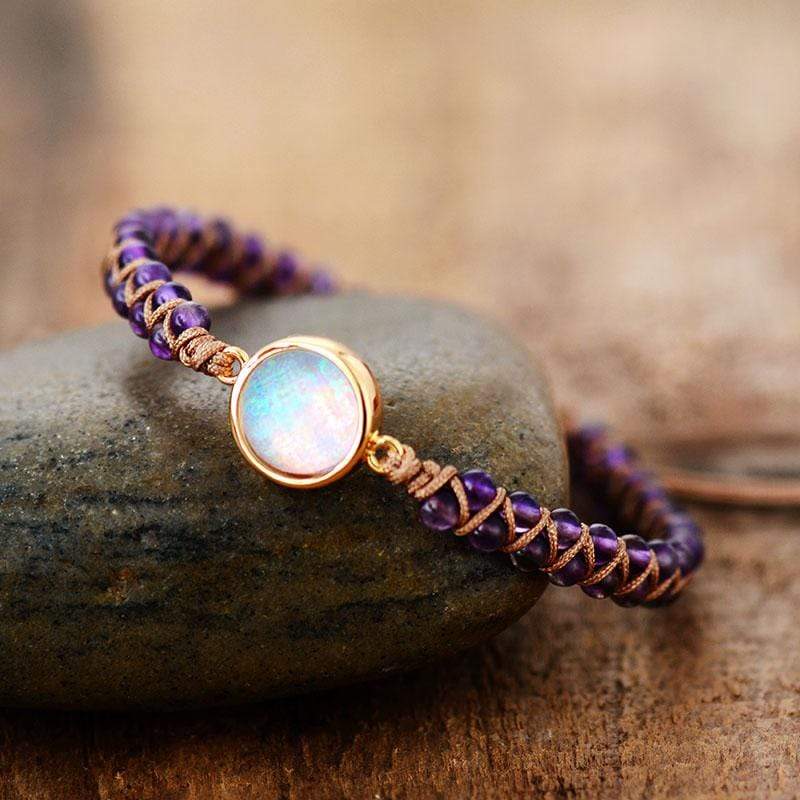 Amethyst-Opal Yoga-Armband - Aurielle