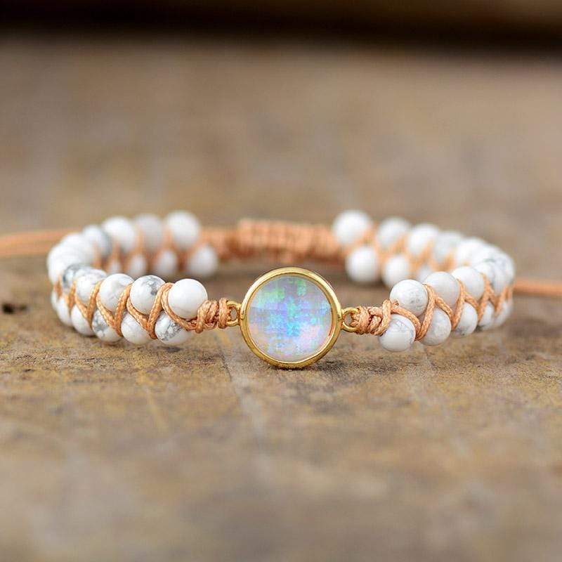 Amethyst-Opal Yoga-Armband - Aurielle