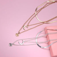 Levensboom & Halve Maan Multilayer Ketting - Selestina