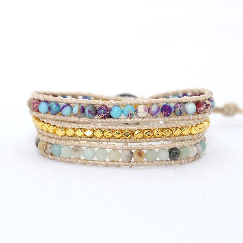 Essentiële Jaspis Wikkelarmband - Amarilis