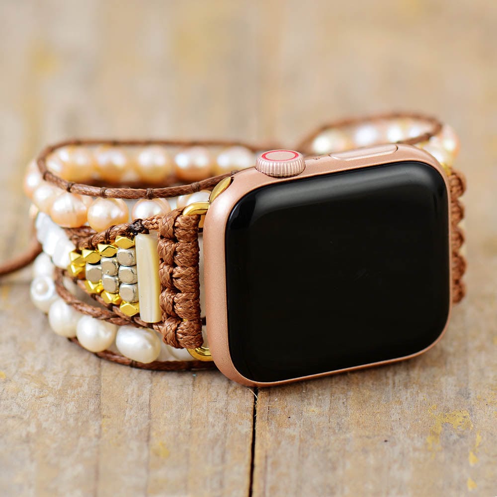 Süßwasserperlen Apple Watch Wickelarmband - Elvianne