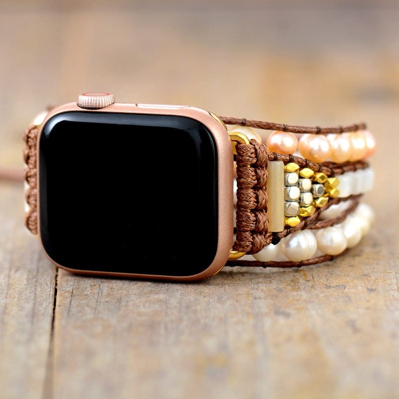 Süßwasserperlen Apple Watch Wickelarmband - Elvianne