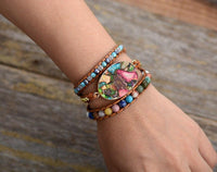 Göttinnen Amazonit Wickelarmband - Aurora