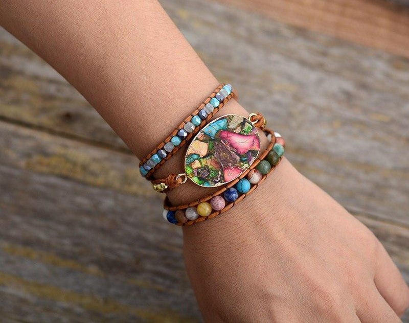 Göttinnen Amazonit Wickelarmband - Aurora