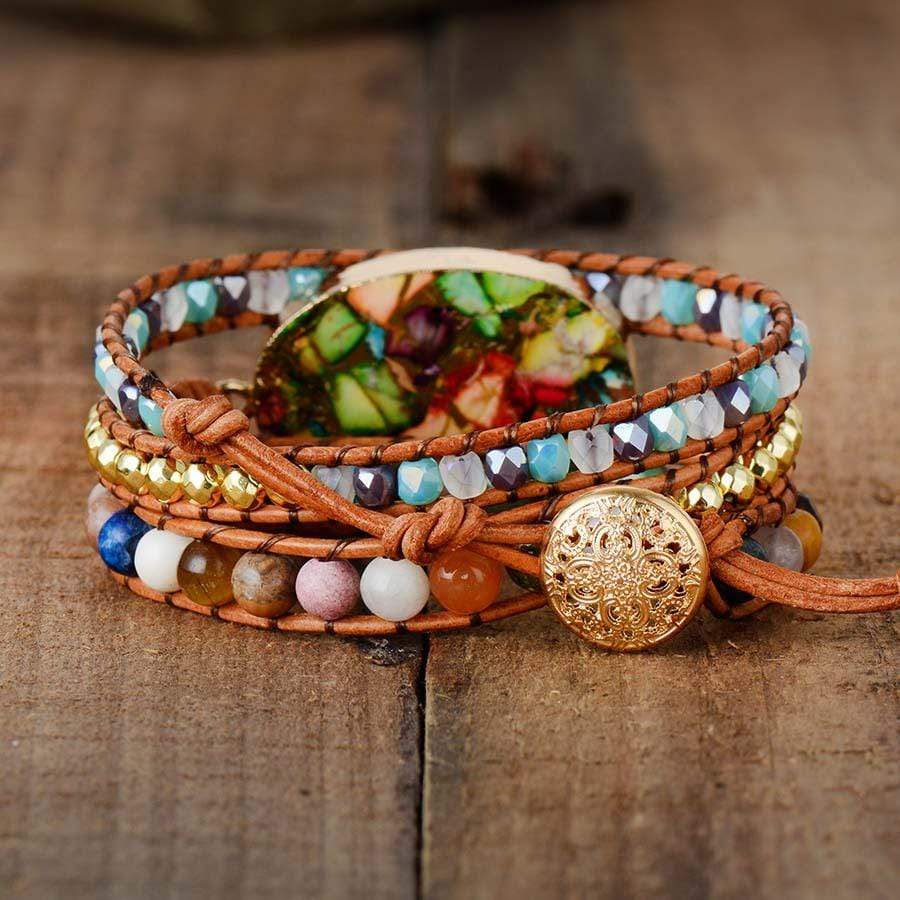 Göttinnen Amazonit Wickelarmband - Aurora