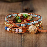 Göttinnen Amazonit Wickelarmband - Aurora