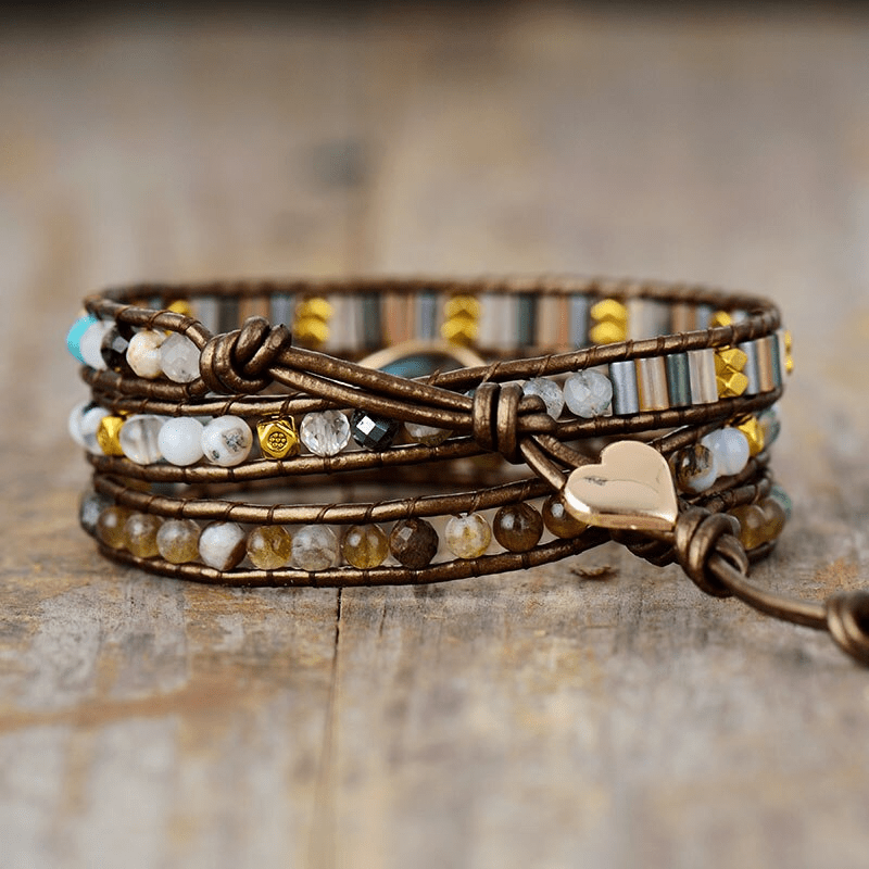 Labradorit Schutz Wickelarmband - Sylvana