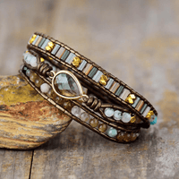 Labradorit Schutz Wickelarmband - Sylvana