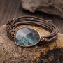 Labradorit Seil Wickelarmband - Lunaria