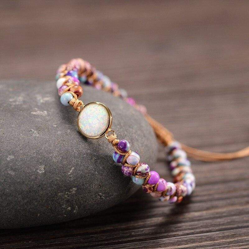 Amethyst-Opal Yoga-Armband - Aurielle