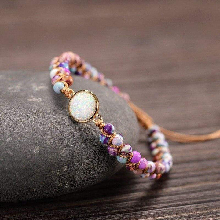 Amethyst-Opal Yoga-Armband - Aurielle