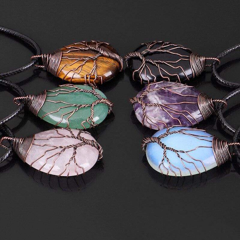 Schwarzer Obsidian Tropfenkette - Eryna