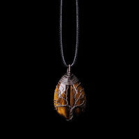 Tigerauge Tropfenkette - Zarina