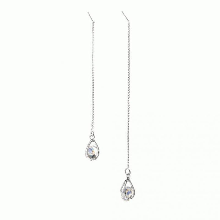 Lange Druppel Strass Oorbellen - Isalyn