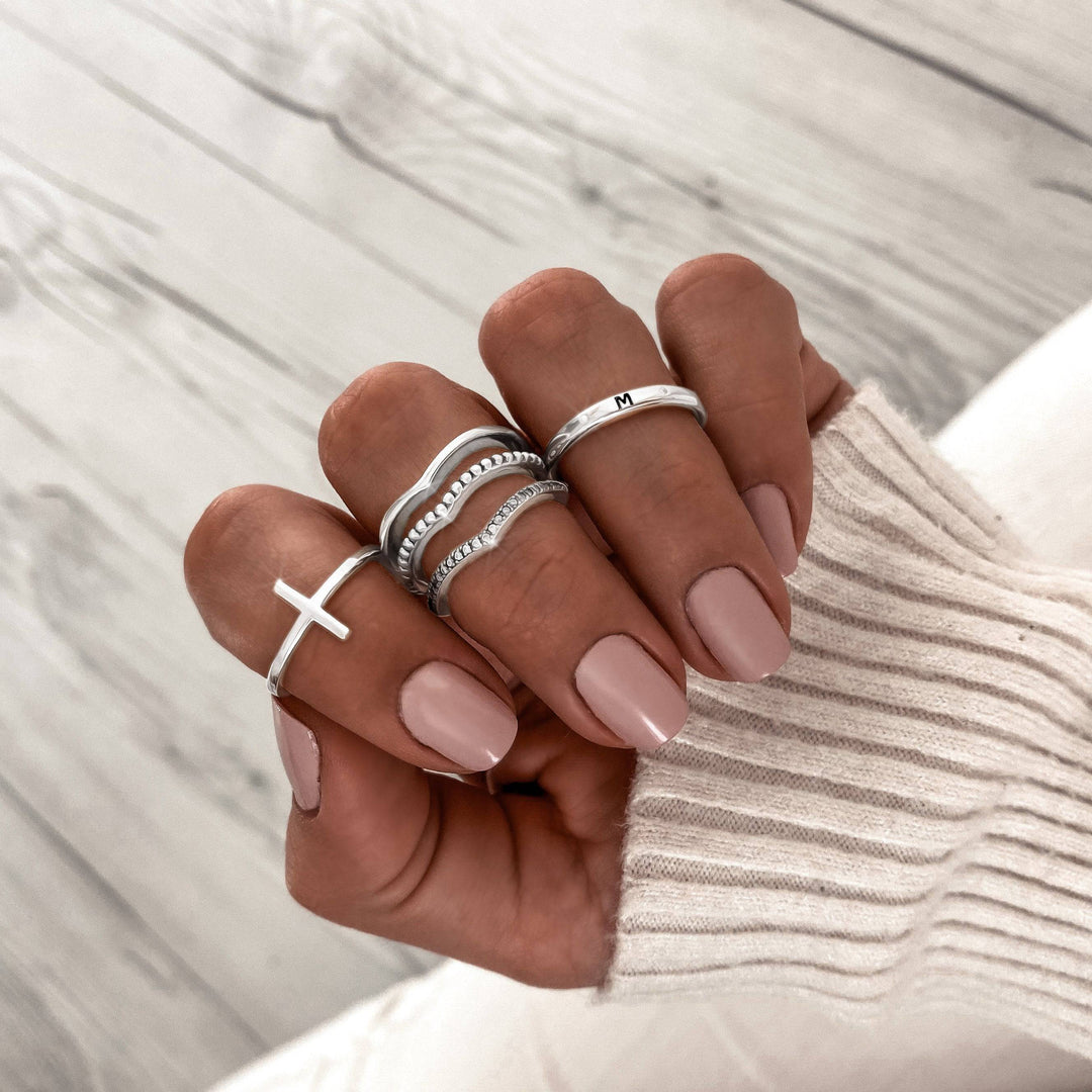 Trendy Ring met Kruisdetail - Amélie