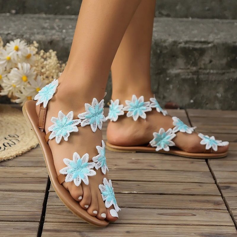 Bloemrijke Sandalen voor Dames - Lina