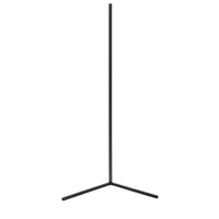 Zwarte hoekvloerlamp met rechte staander en twee korte voetjes, tweede productfoto op witte achtergrond. 9