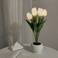 Dekorative LED Tulpen-Tischlampe – Florima