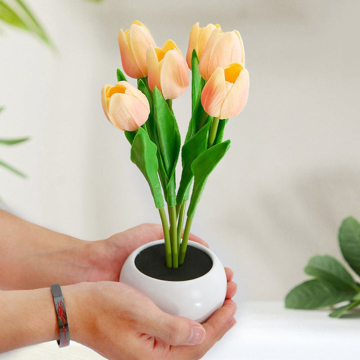 Dekorative LED Tulpen-Tischlampe – Florima