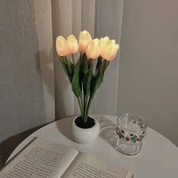 Dekorative LED Tulpen-Tischlampe – Florima