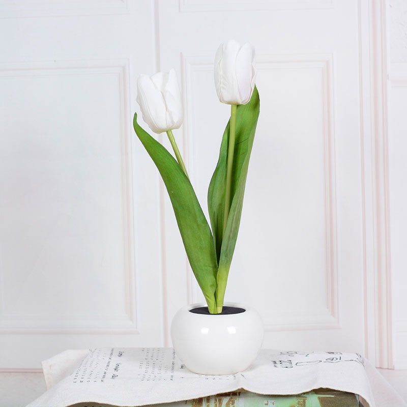 Dekorative LED Tulpen-Tischlampe – Florima