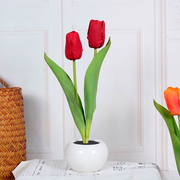 Dekorative LED Tulpen-Tischlampe – Florima