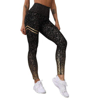 Hochtaillierte Sportleggings - Lila
