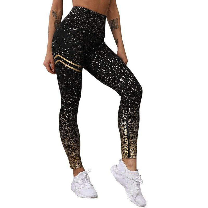 Hochtaillierte Sportleggings - Lila