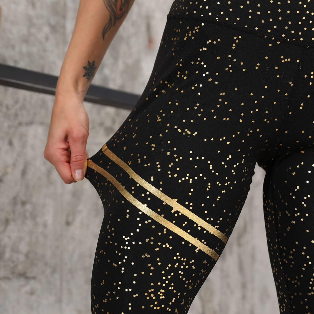 Hochtaillierte Sportleggings - Lila