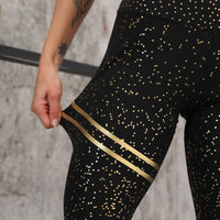 Hochtaillierte Sportleggings - Lila