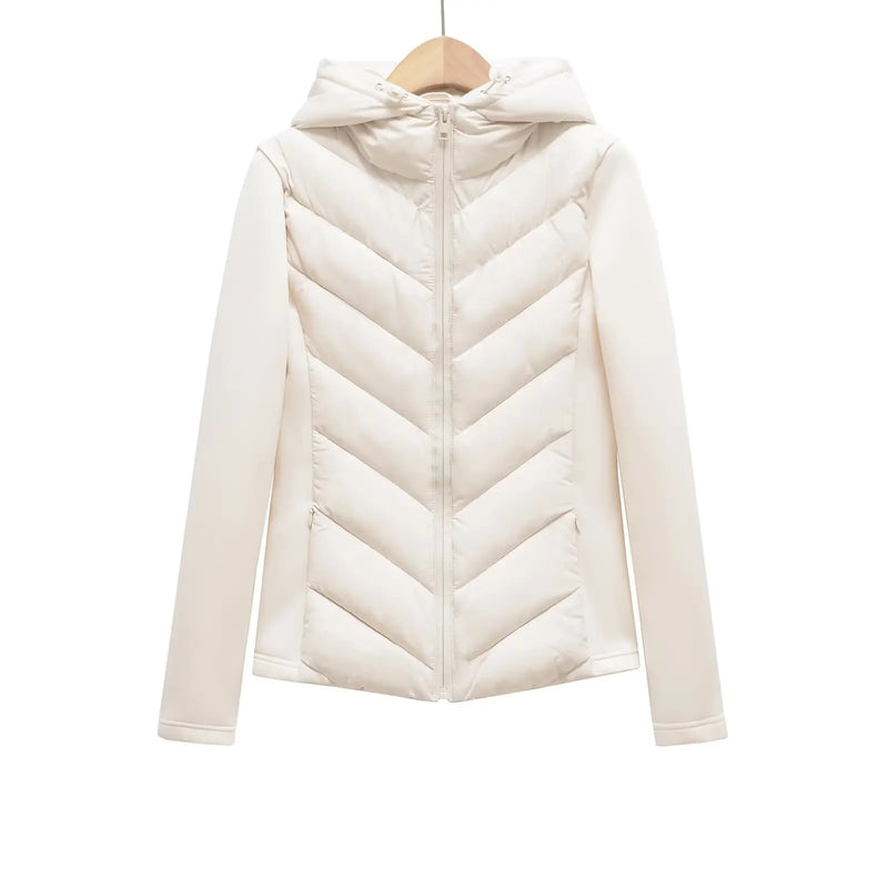 Women's Lightweight Padded Winter Jacket with Hood and Hidden Pockets 2