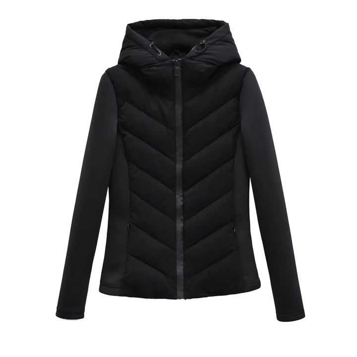 Women's Lightweight Padded Winter Jacket with Hood and Hidden Pockets 8