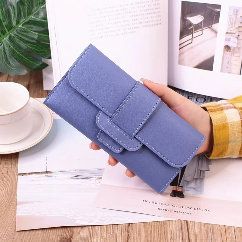 Minimalistische Lange Leder Geldbörse | Einfach & Trendy