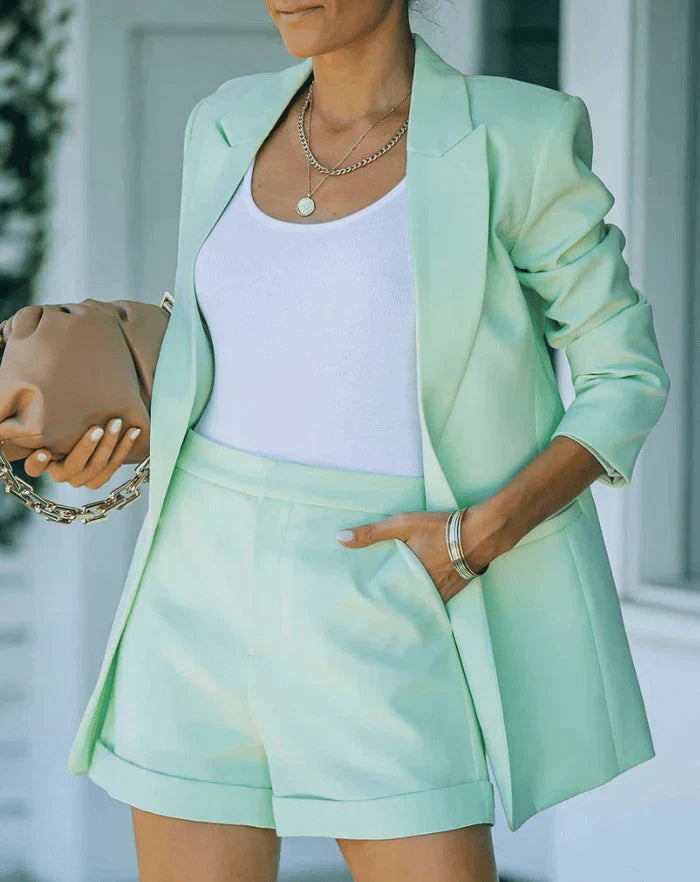 Trendiges Blazer-Set mit Shorts – Vielseitig & stylisch – Larissa