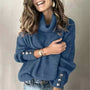 Damen-Rollkragenpullover mit Knöpfen – Yara