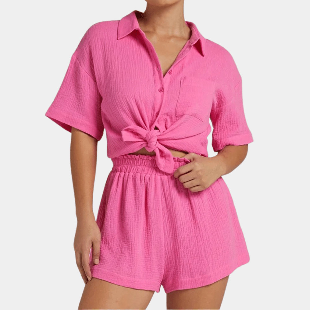 Zweiteiliges Damen-Sommer-Set mit Shirt und Shorts – Noemi