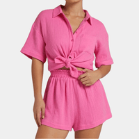 Zweiteiliges Damen-Sommer-Set mit Shirt und Shorts – Noemi