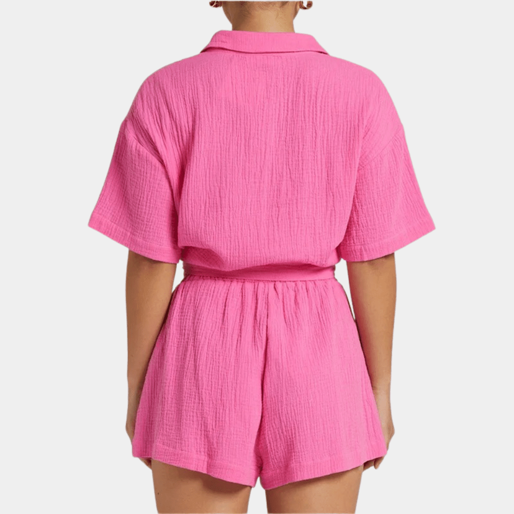 Zweiteiliges Damen-Sommer-Set mit Shirt und Shorts – Noemi