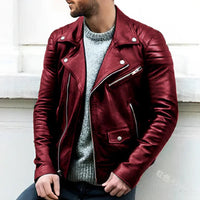 Leder Biker Jacke - Ryder