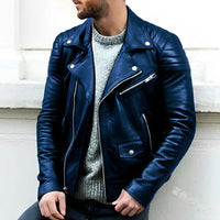Leder Biker Jacke - Ryder