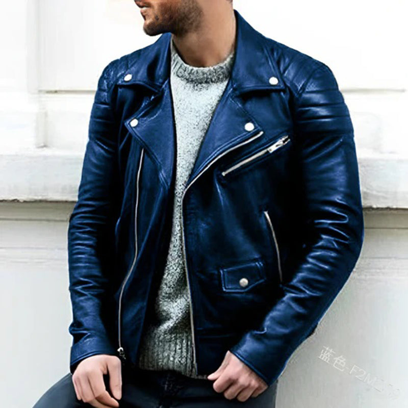 Leder Biker Jacke - Ryder