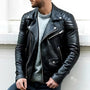Leder Biker Jacke - Ryder