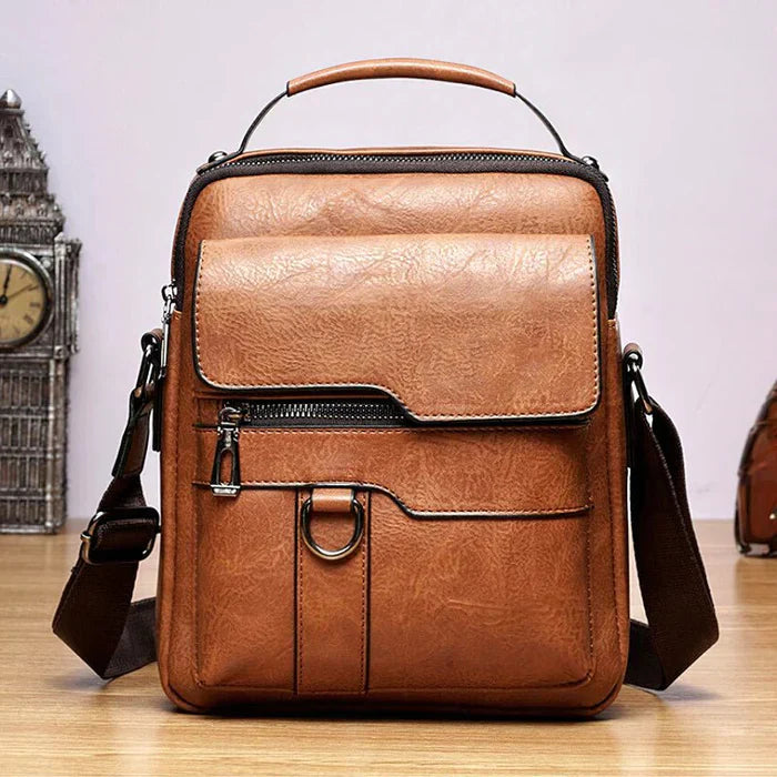 Luxuriöse Damen-Lederschultertasche - Elena