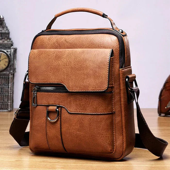 Luxuriöse Damen-Lederschultertasche - Elena