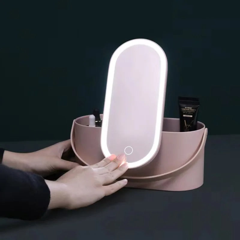 Make-up Koffer mit LED-Spiegel - Lumivault