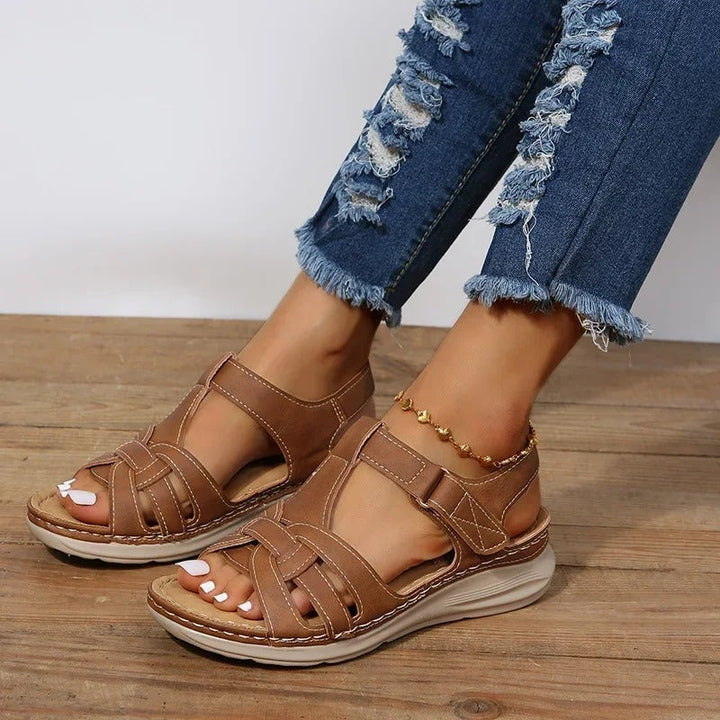 Orthopedic Leather Women's Sandals - Emilia
