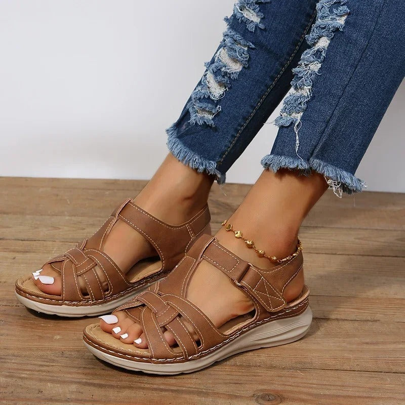 Orthopedic Leather Women's Sandals - Emilia