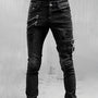 Herren-Denim-Jeans mit Schnallen und Reißverschlüssen - TitanEdge