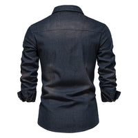 Elastisches Baumwoll-Denimhemd - Logan