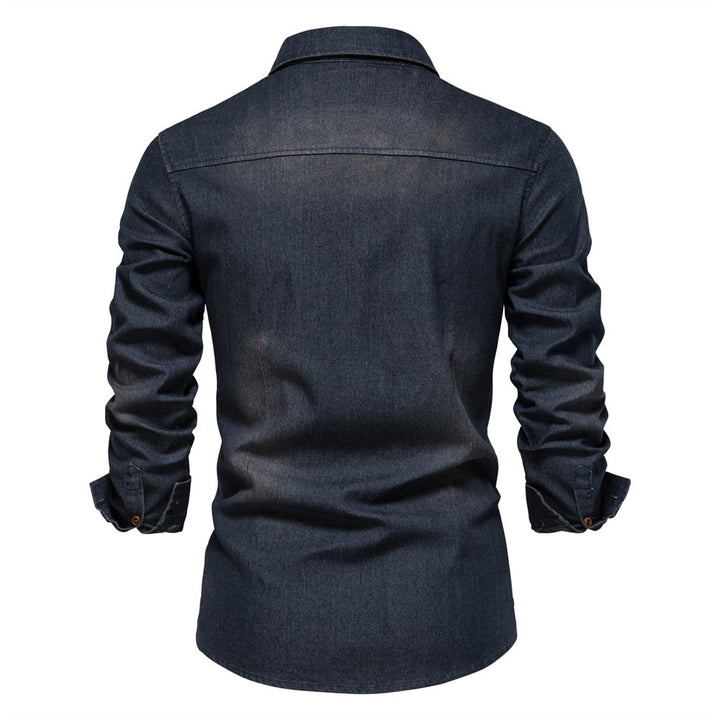 Elastisches Baumwoll-Denimhemd - Logan